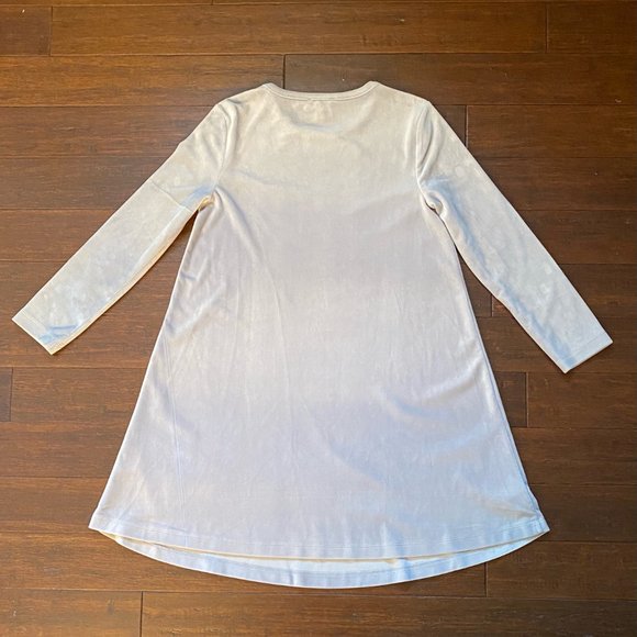 LOFT Gray Velvet Swing Dress - Picture 3 of 5